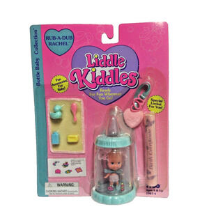 New Vintage 1995 TYCO LITTLE KIDDLES BOTTLE BABY COLLECTION RUB A DUB RACHEL